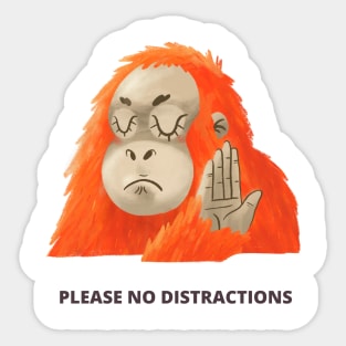 Please No Distractions Gift For Colleagues Gift For Developer QA Engineer Project Manager Sticker